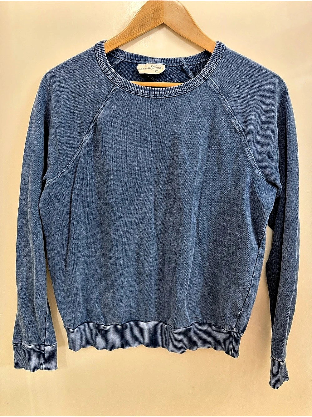Universal Thread Blue Cotton Raglan Sweatshirt Size XS